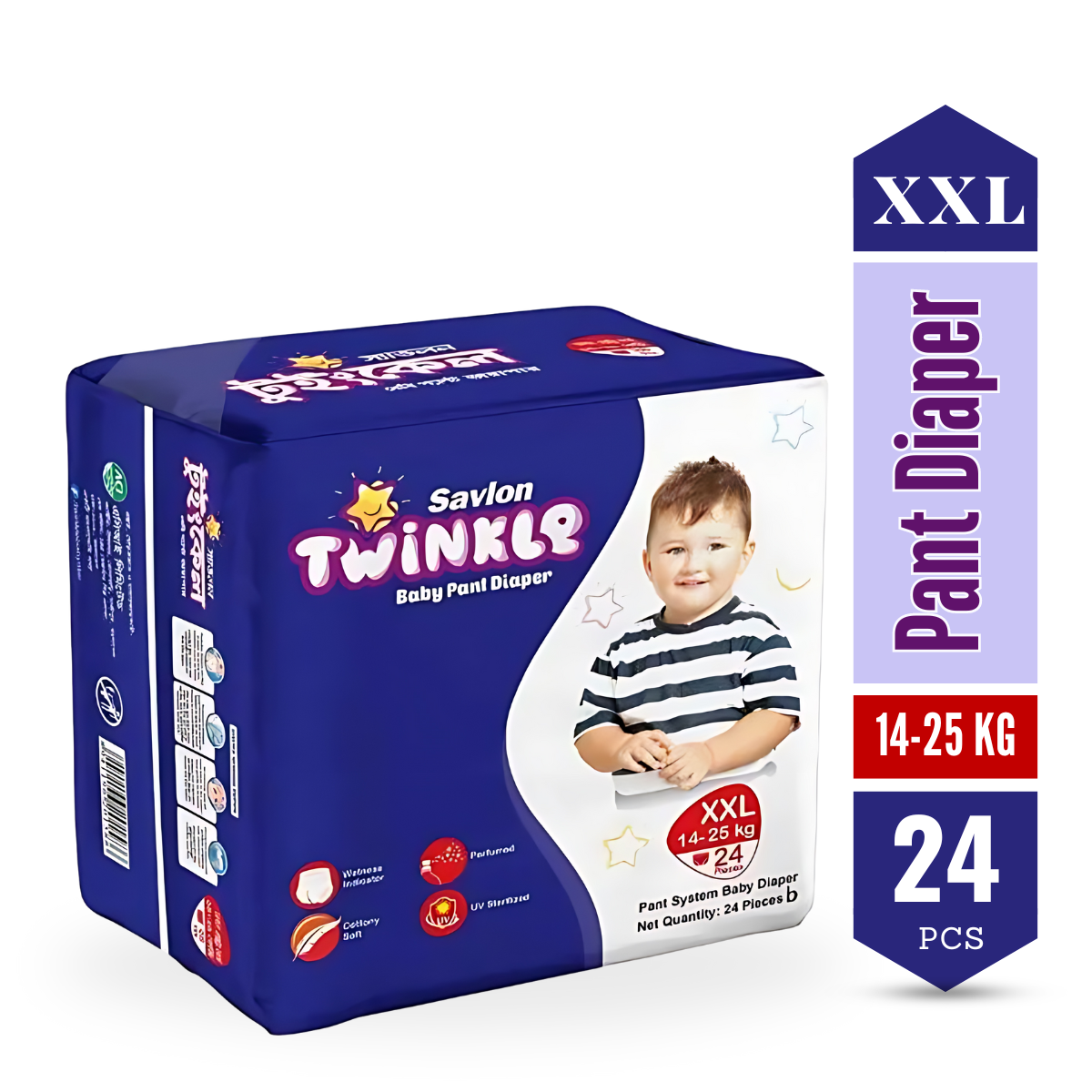 Twinkle Baby (14-25Kg) - XXL  Pants Diaper <br> 24 pcs