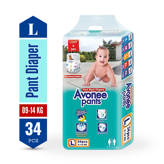 Avonee (9-14Kg) - L Pant Diaper <br> 34 pcs